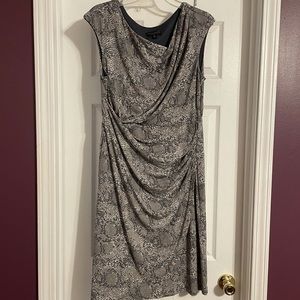 Gray Snakeprint Faux-Wrap Dress by Connected Apparel